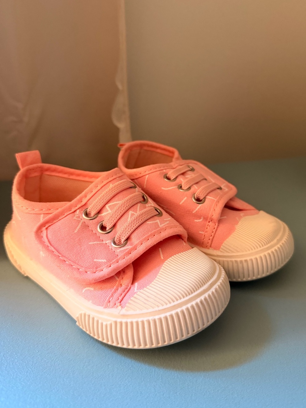 Kids Pink Canvas Slip-On Sneakers